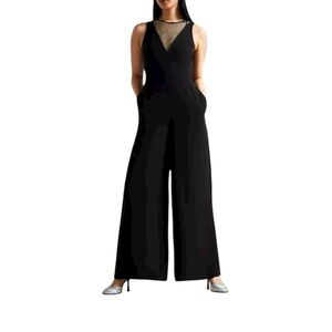 NWOT $425 Ted Baker Black Jumpsuit